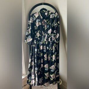 Dainty Jewells Pink Black Bishop Sleeve Dress